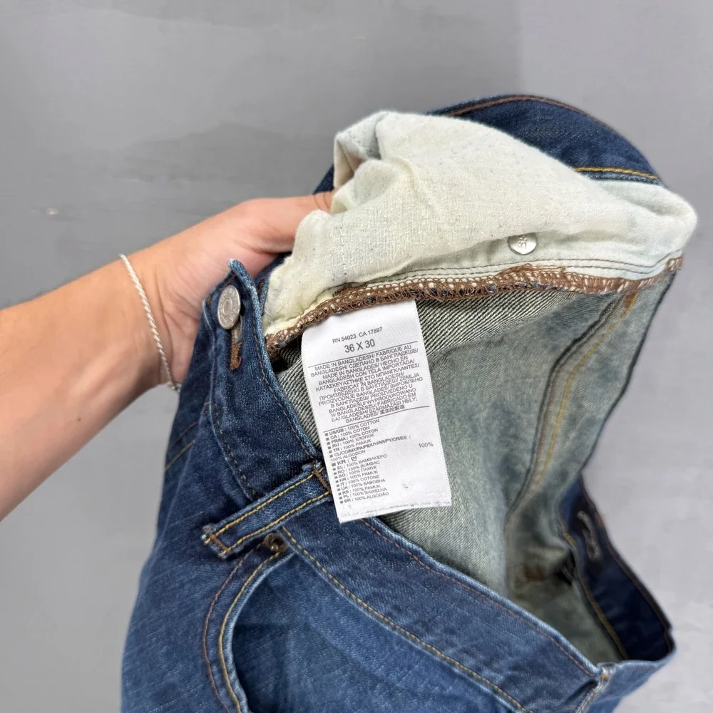 Banana Republic Vintage Straight Jeans Blue Denim Pants 36 x 30